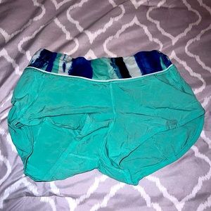 turquoise Lululemon shorts! no longer in store!!!